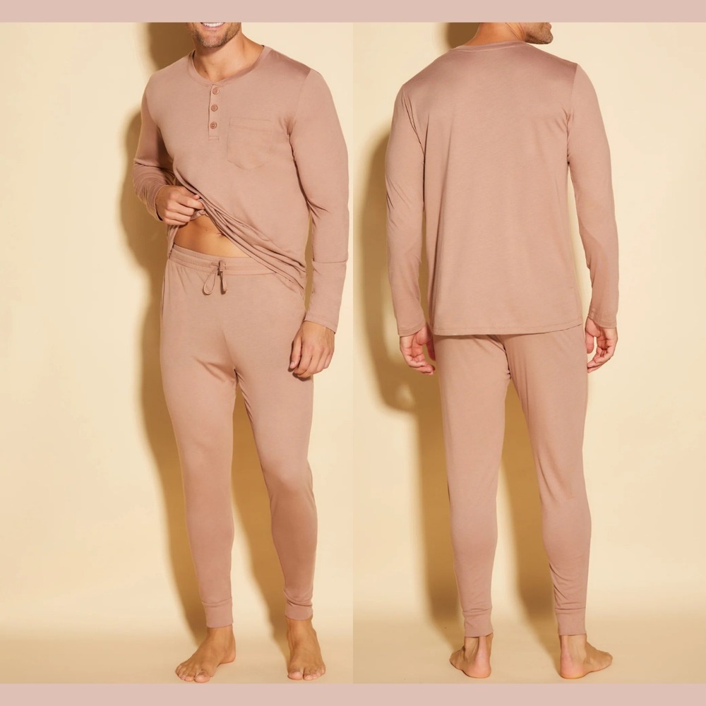 NWT Cosabella [ Mens XL ] Bella Henley & Jogger Pajama Set Top Pants India U1959 - Picture 2 of 16